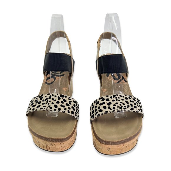 OTBT Bushnell Desert Leopard Wedge Platform Cork Sandals Size 10M NWOB - Picture 2 of 15